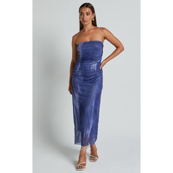 Zara Dresses & Skirts - ZARA NWT Strapless Tie Dye Print Dress Formal Women's Size Small